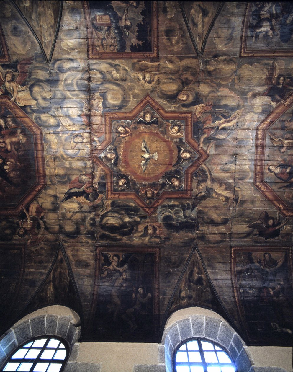 Taket i det tidligere dominikanerklosteret (sykehus) (1664). 1600-talls maleri. Dinan, Cotes d