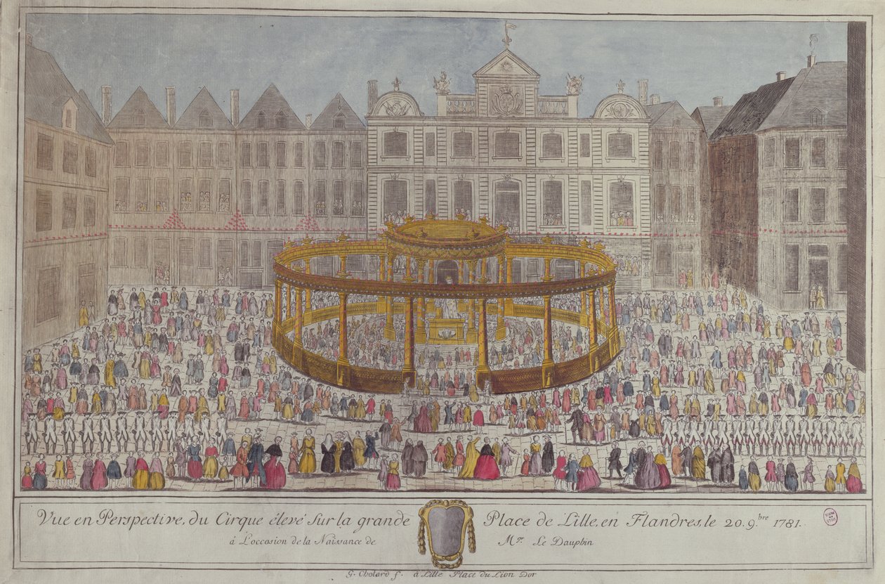 Feiringer på Lille til ære for fødselen av Dauphin, 1781 av French School