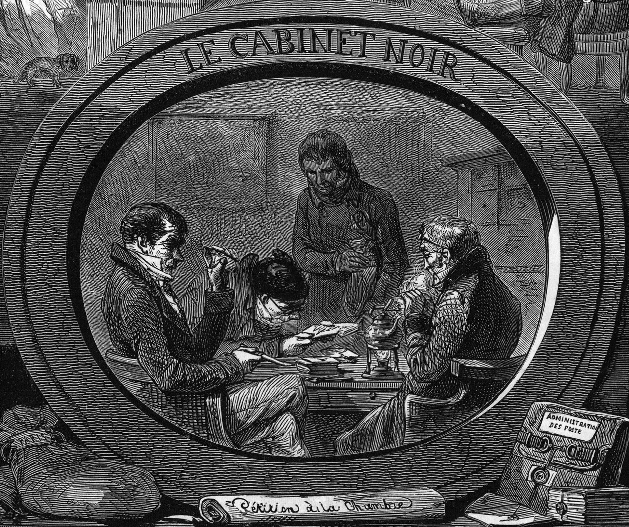 Censorship: Under the Old Regime, the service is called “Black Cabinet”” to examine private correspondence for security reasons. av French School