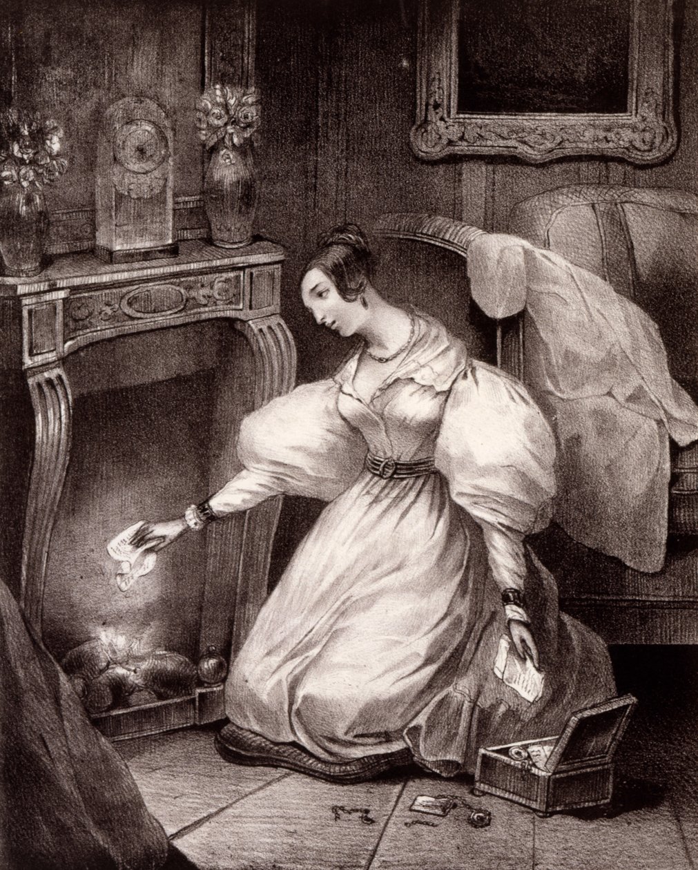 Chagrin DAmour, tidlig C19th av French School