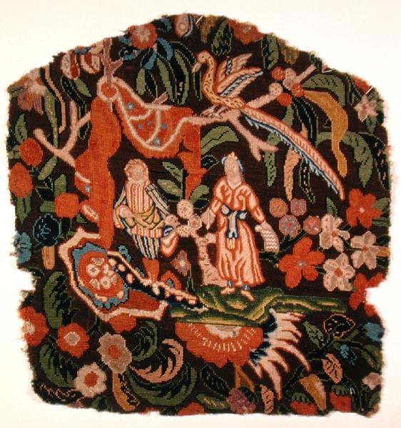 Stolrygg (broderi) av French School
