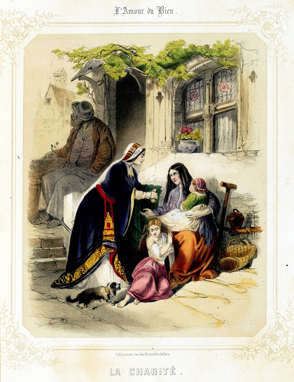 Veldedighet. Forelsket i Sauvageots gode, andre halvdel av 1800-tallet. av French School