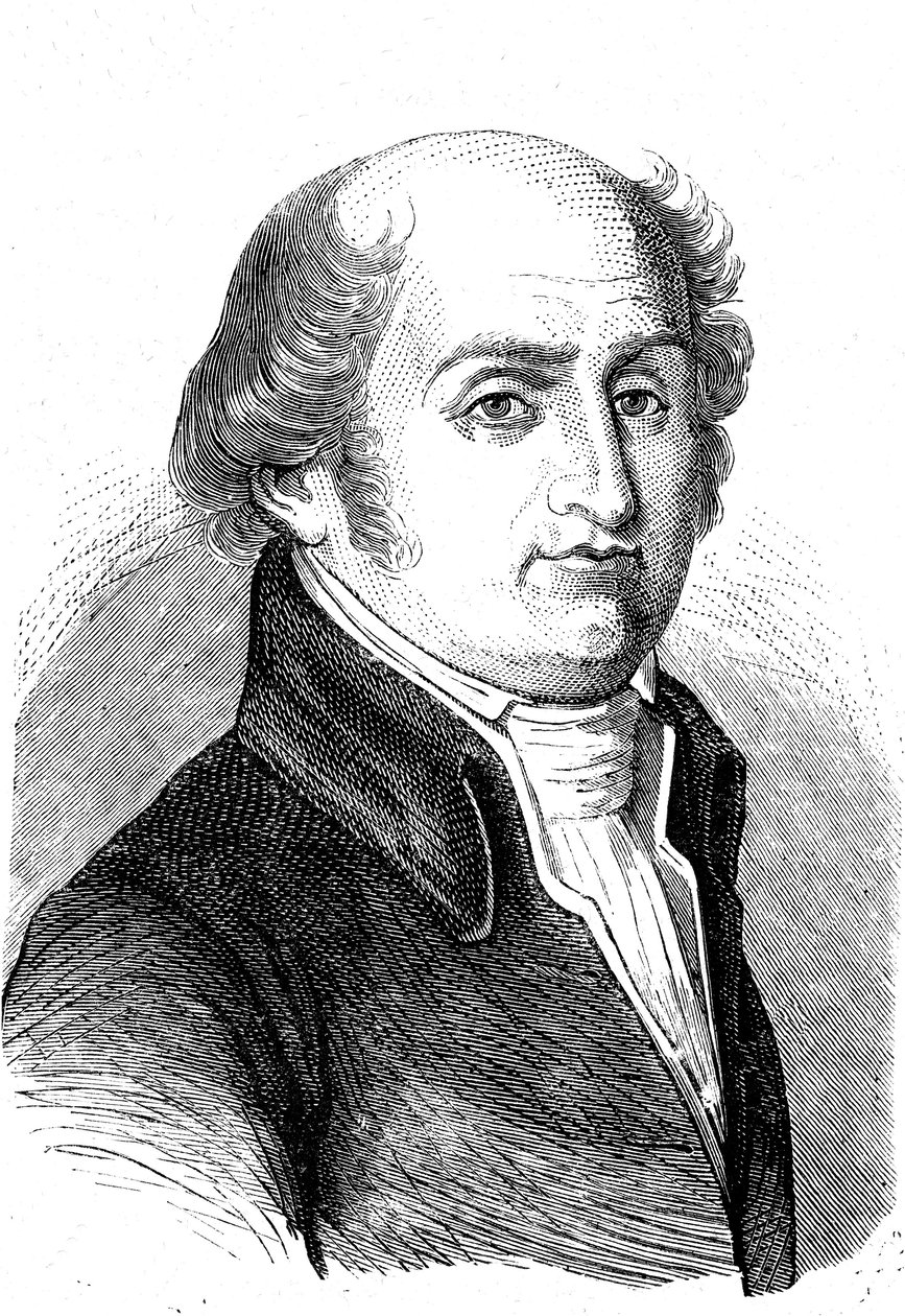 CharlesGilbert ROMME (1750-1795), fransk matematiker, revolusjonær og politiker. Gravering 1868 av French School