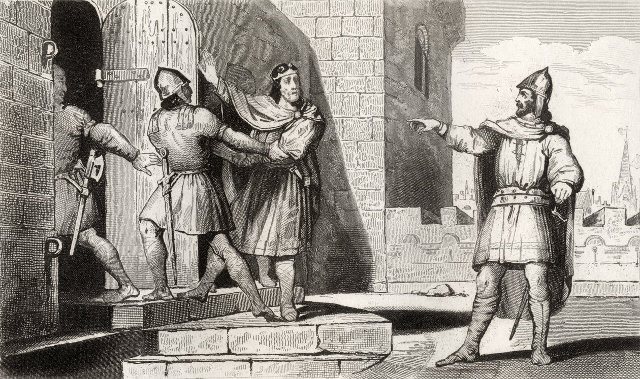 Charles III (879-929) den enkle tatt til fange av en av hans soldater, fra 