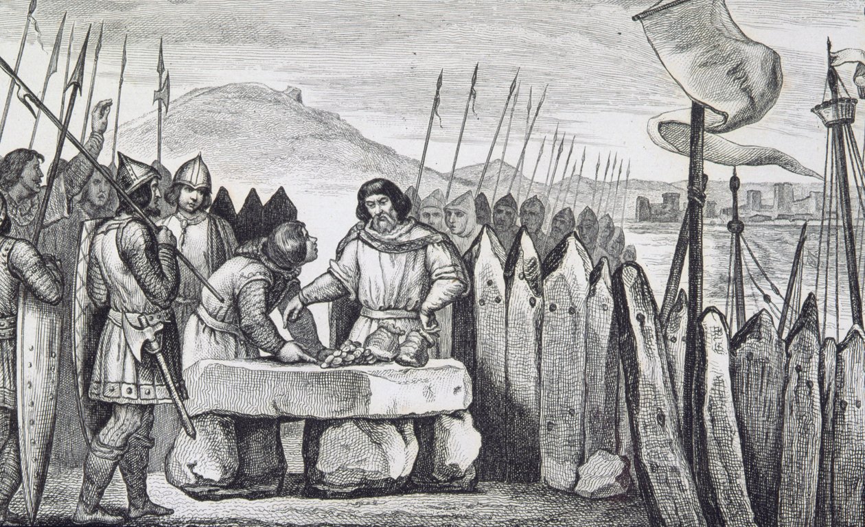 Charles III den tykke (839-88) lønner seg for vikinginntrengerne i 886, fra 