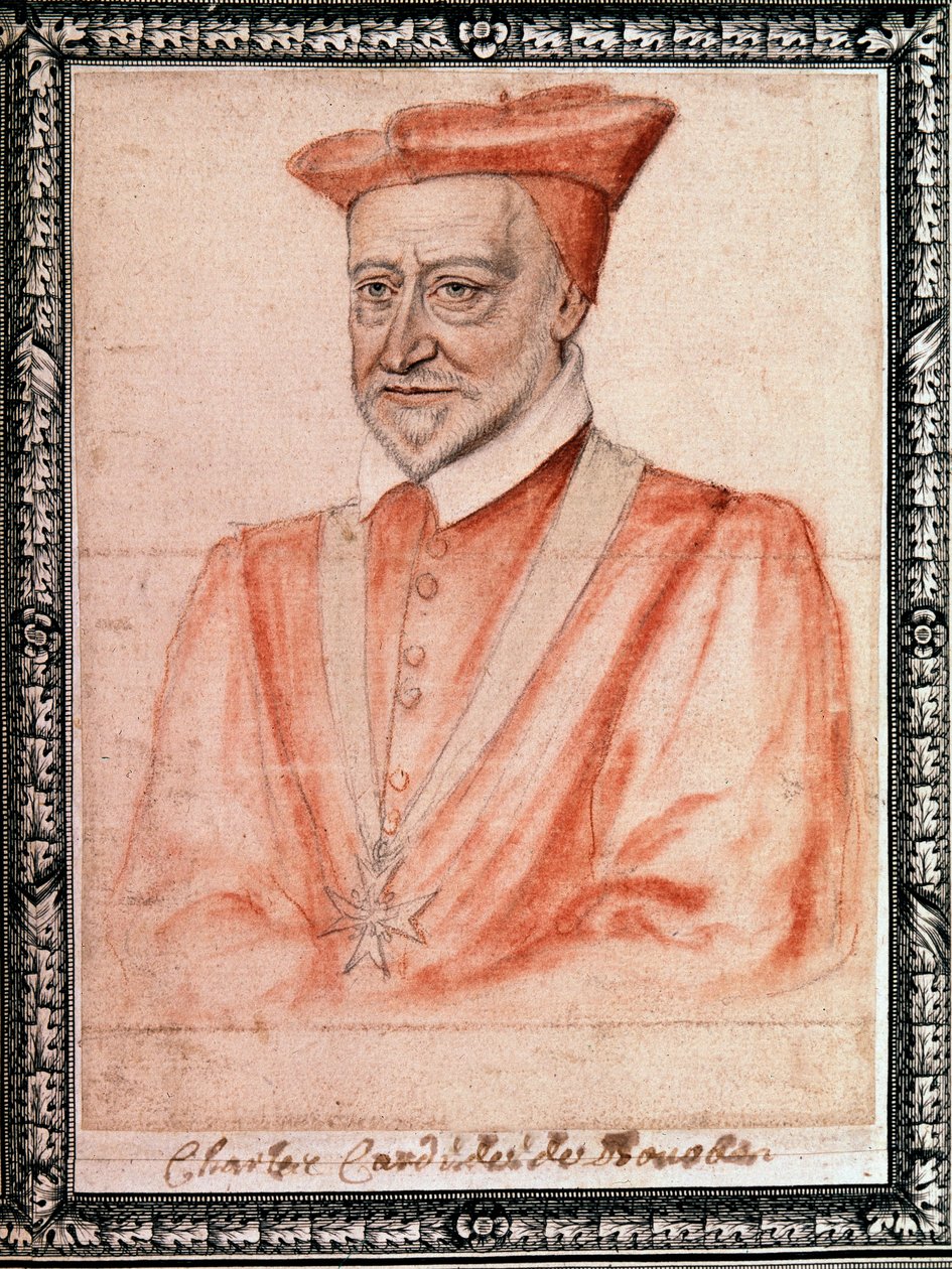 Charles de Bourbon (1523 - 1590), erkebiskop av Rouen (tegning) av French School