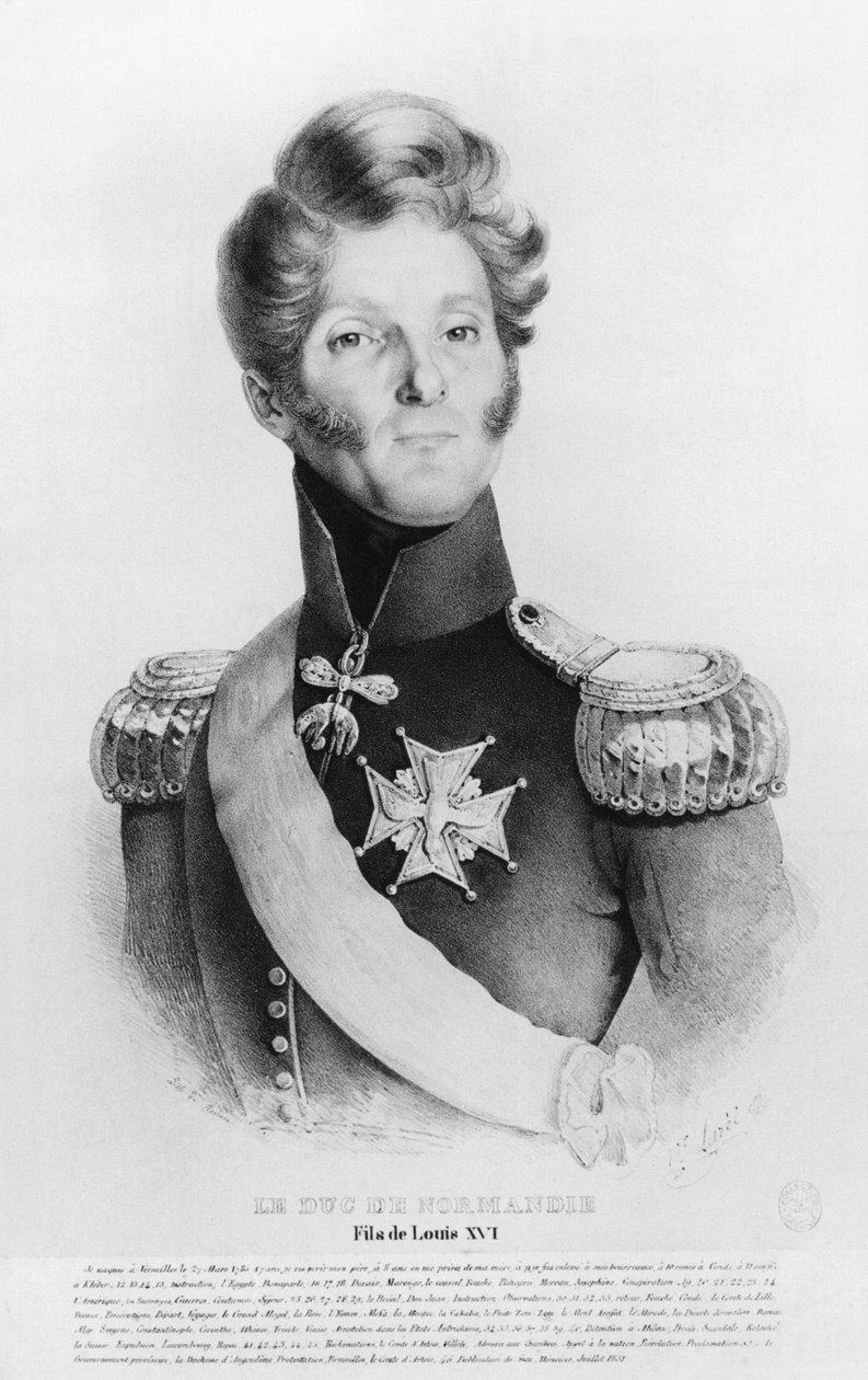 Charles de Bourbon, hertug av Normandie, eller baron Richemont, pretender til Frankrikes trone som kong Ludvig XVII, ca. 1831-35 av French School