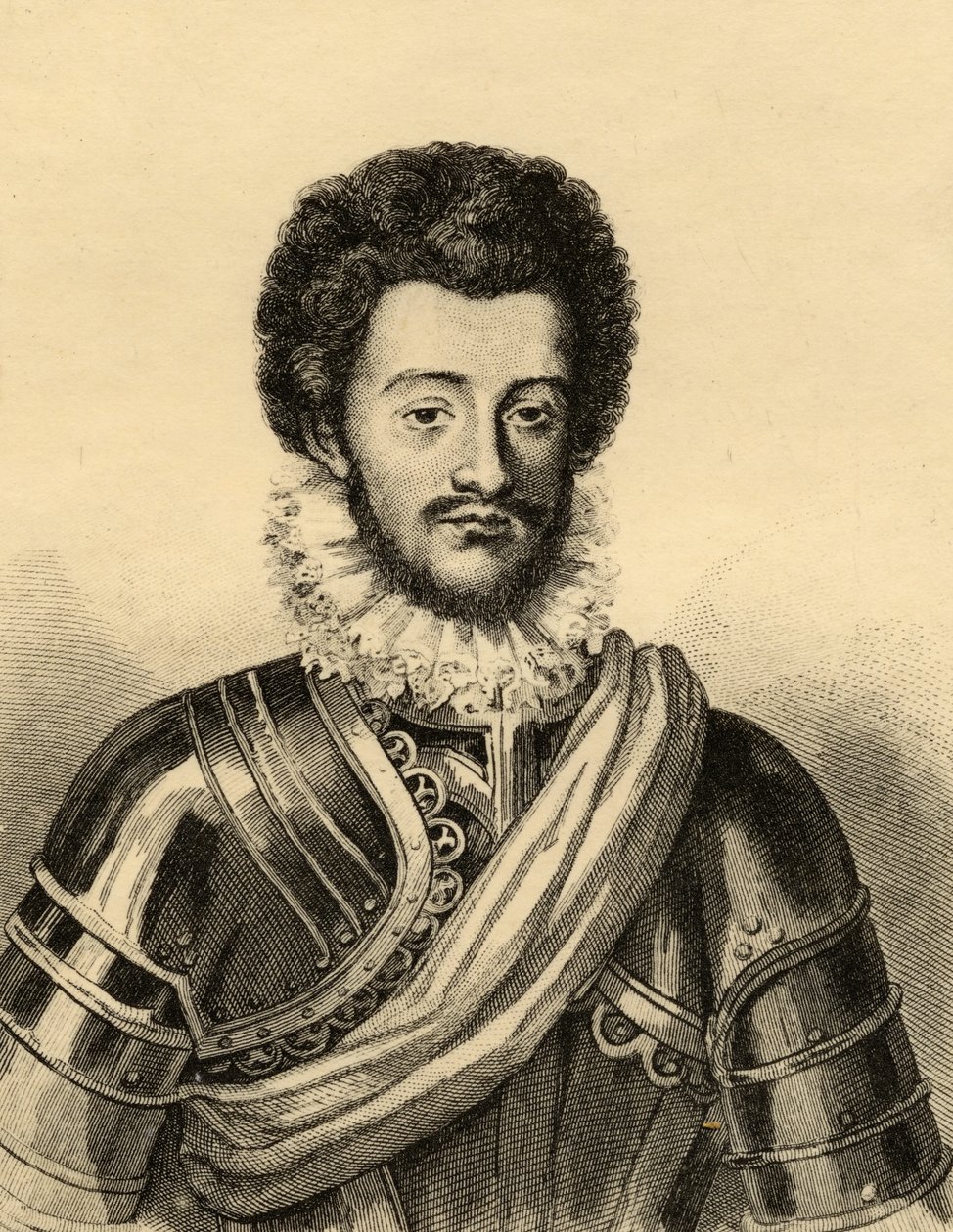 Charles de Guise (1554-1611) hertug av Mayenne (gravering) av French School