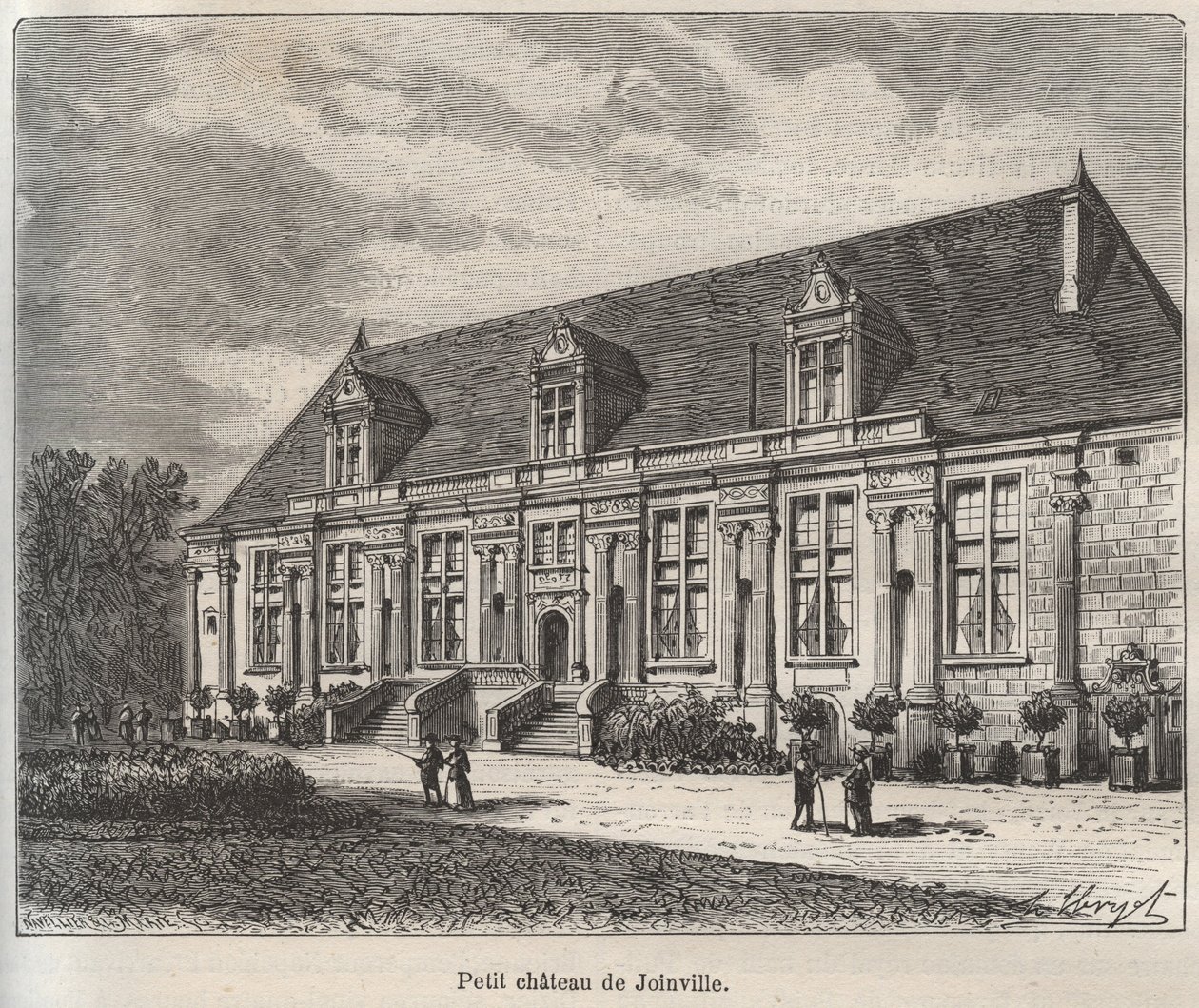 Chateau du Grand Jardin, Joinville - Haute-Marne - gravering i "La France illustree: geografi, historie, statistisk administrasjon" av VA Malt-Brown. 1884 av French School
