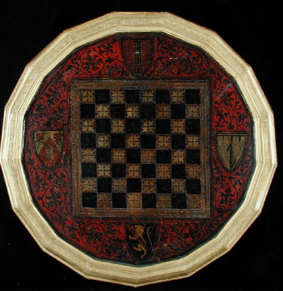 Sjakkbrett med fire våpenskjold, ca.1400-30 av French School