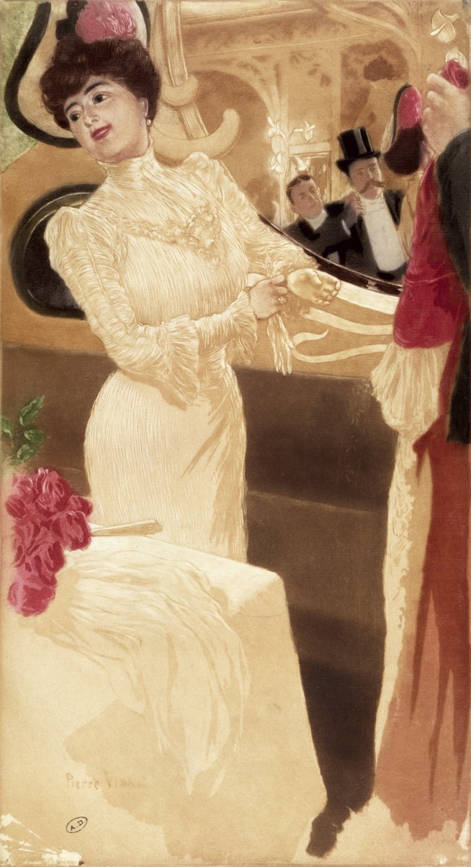 På Maxims, ca. 1900 av French School