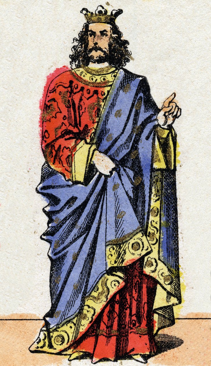 Childeric I, kongen av Salians Francs (436-481). av French School