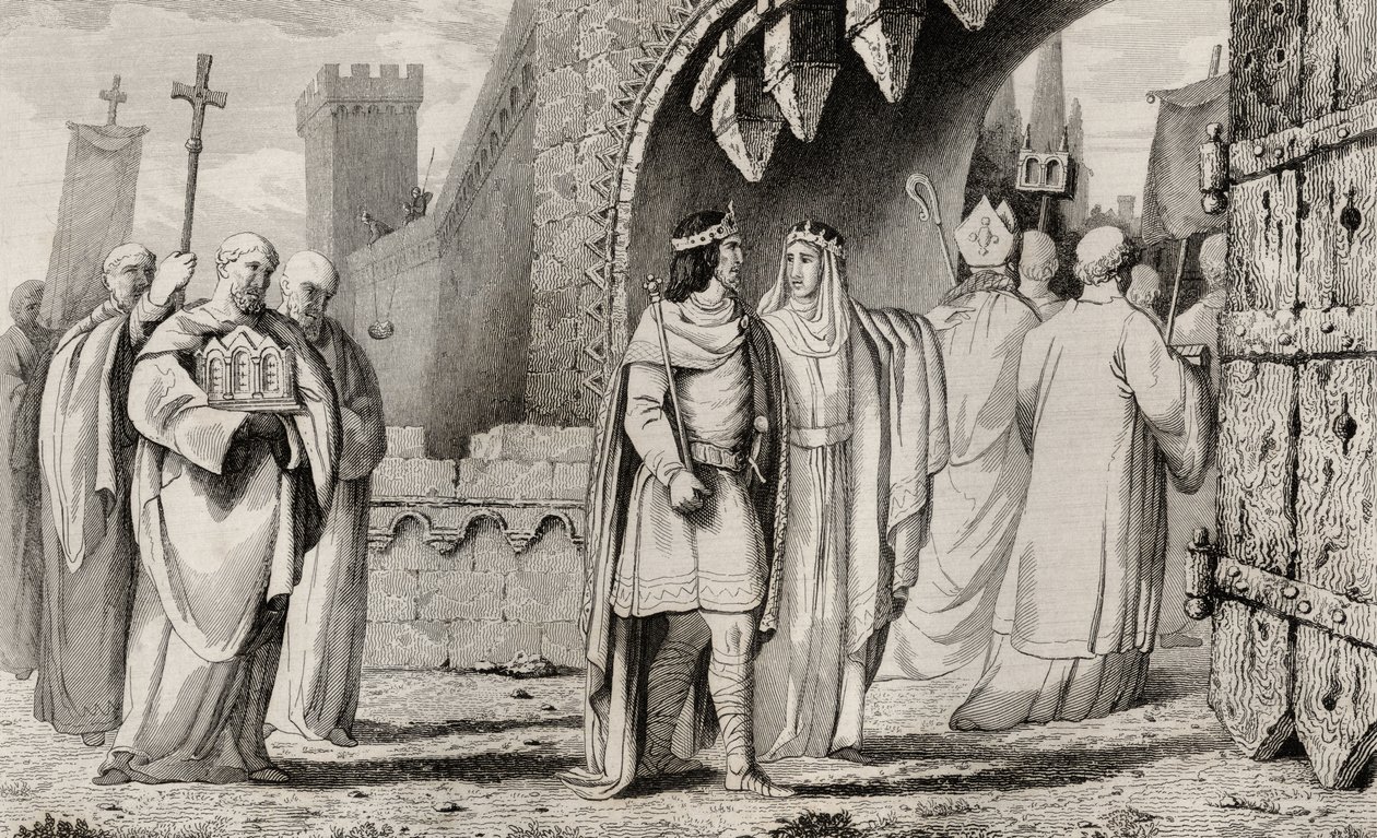 Chilperic I (539-84) i en religiøs prosesjon, fra 