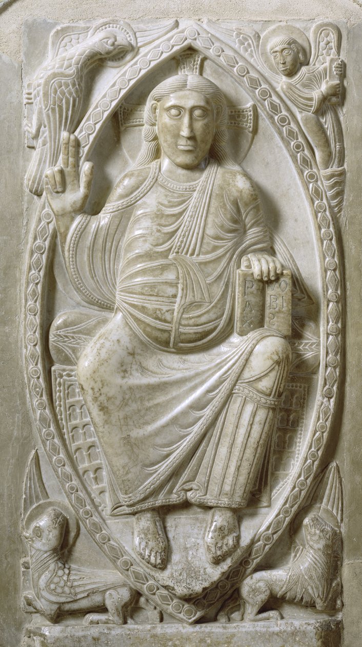 Kristus i Majestet, fra ambulatoriet (marmor) av French School