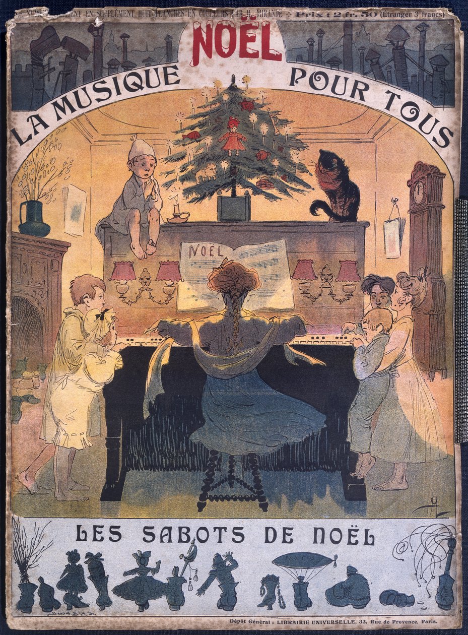 Christmas Clogs, partitur av julesanger, ca.1900-10 av French School
