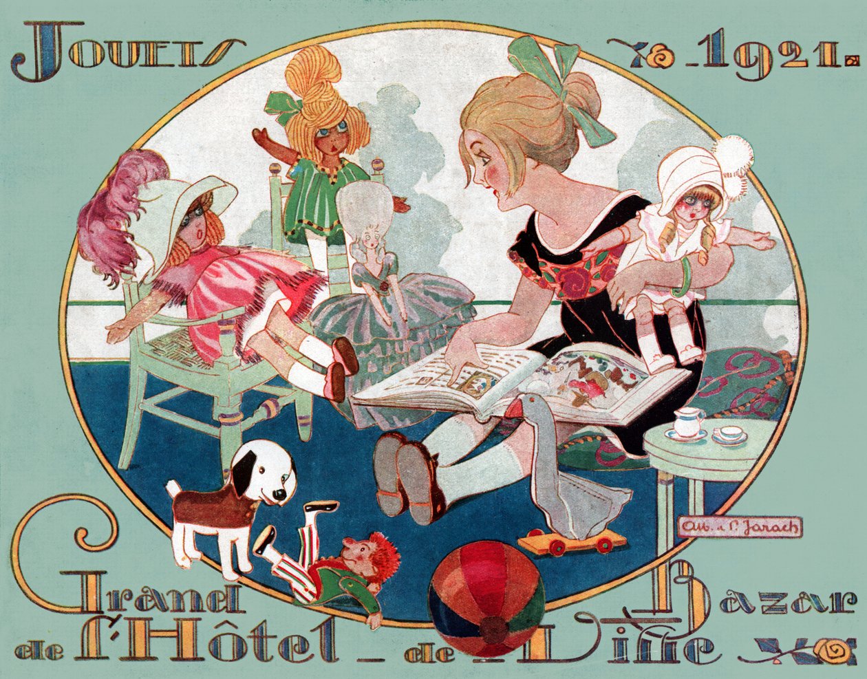 Juleleker. (Illustrasjon av French School
