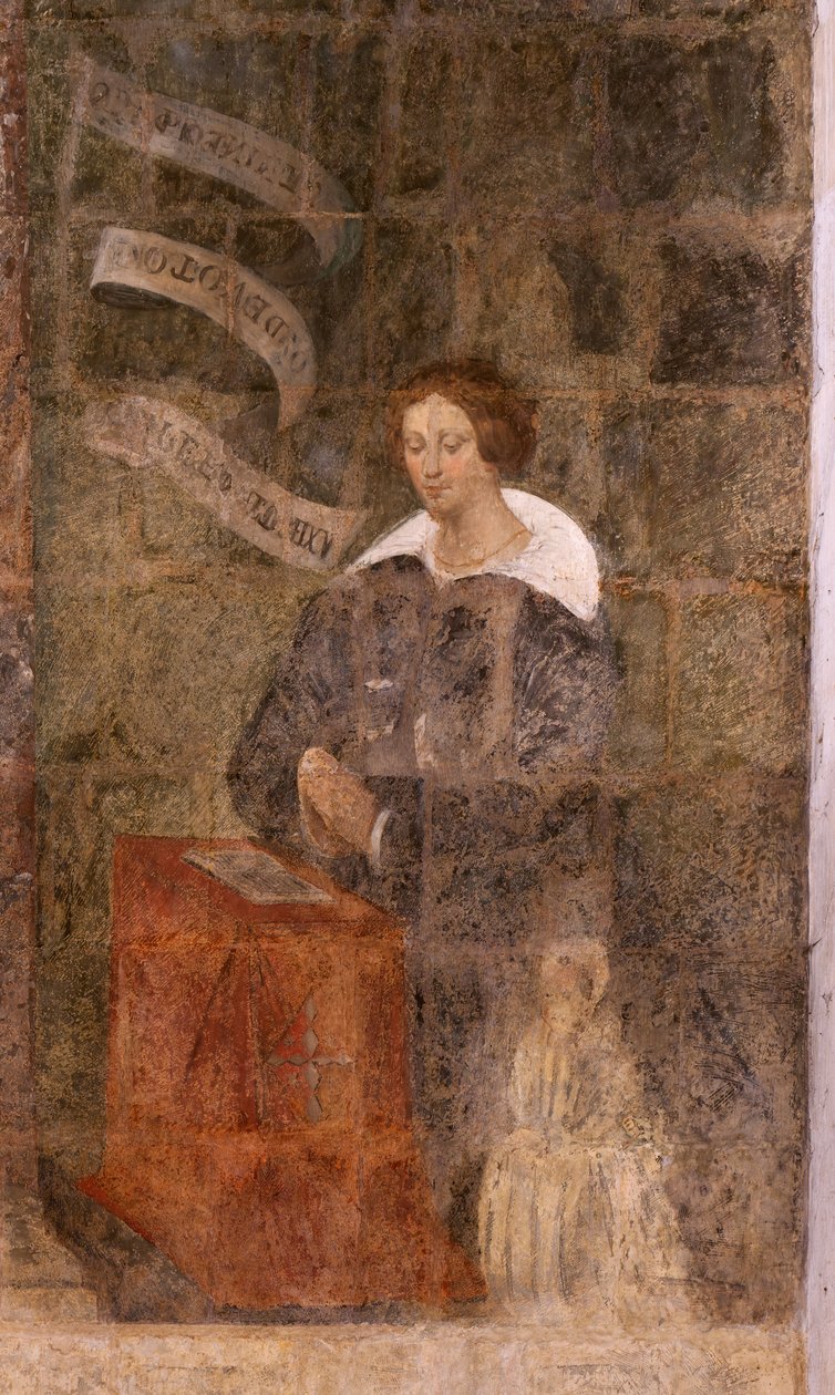 Kirke (Døperen Johannes kirke). Interiør. Kapell Saint-Fursy. Veggmalerier. Forherligelsen av Maria (freskomaleri kjent som den gode død). Begynn 1600-tallet. av French School