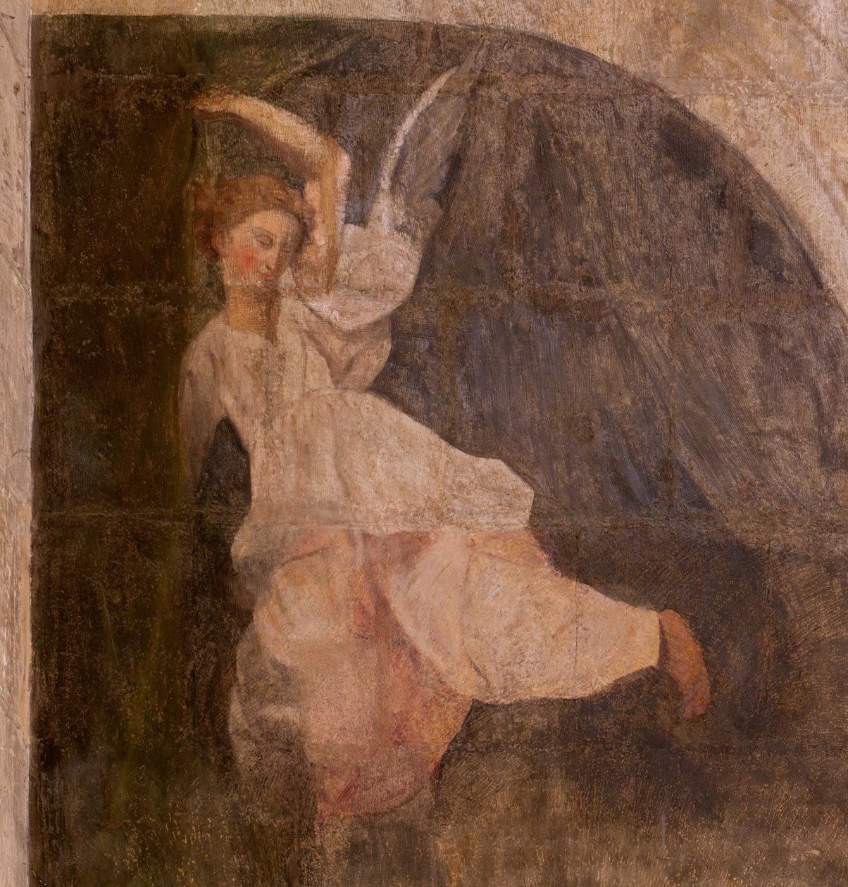 Kirke (Døperen Johannes kirke). Interiør. Kapell Saint-Fursy. Veggmalerier. Forherligelsen av Maria (freskomaleri kjent som den gode død). Begynner på 1600-tallet. av French School