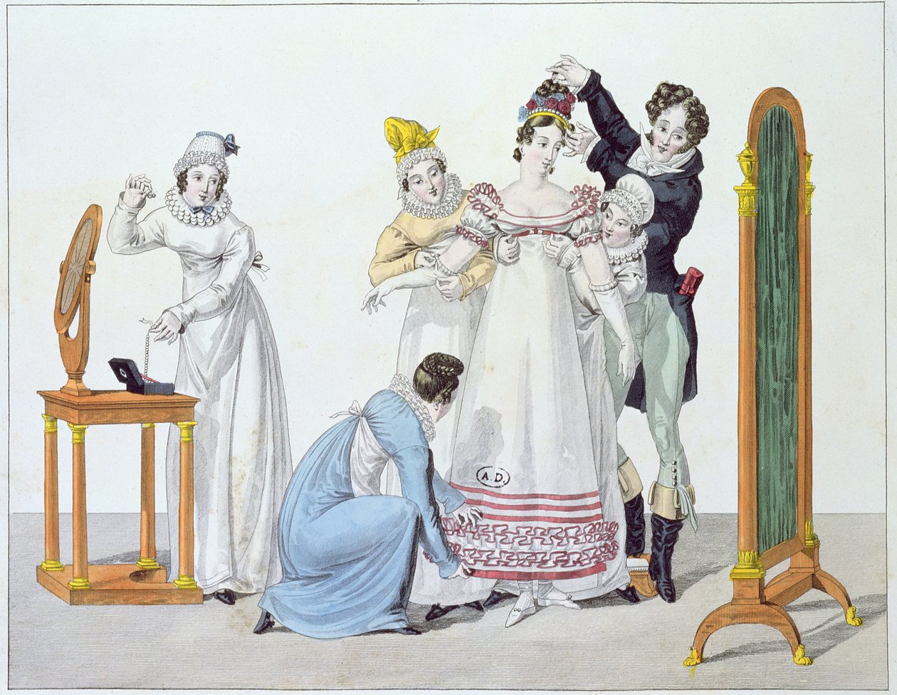 Five for One, plate 3 fra serien Le Bon Genre, tidlig på 1800-tallet av French School