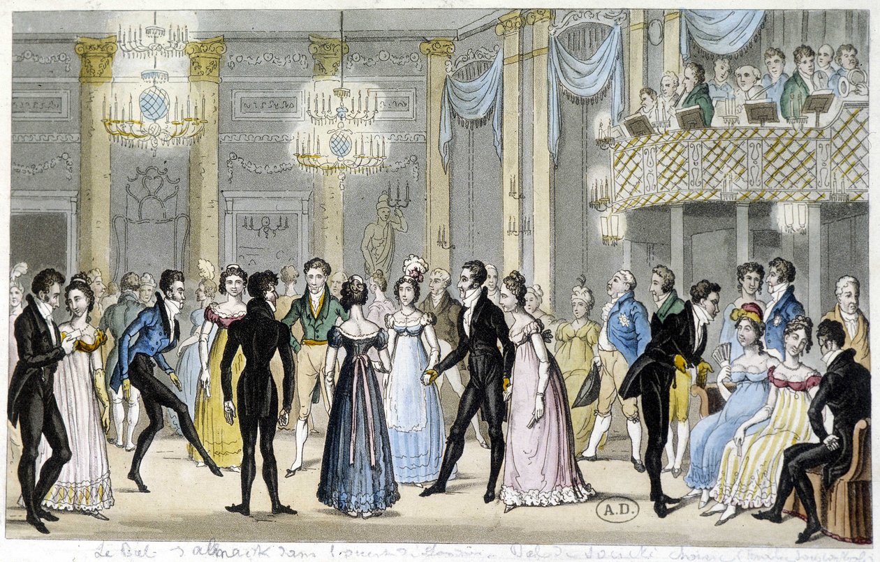 Selskapsball, tidlig på 1800-tallet av French School