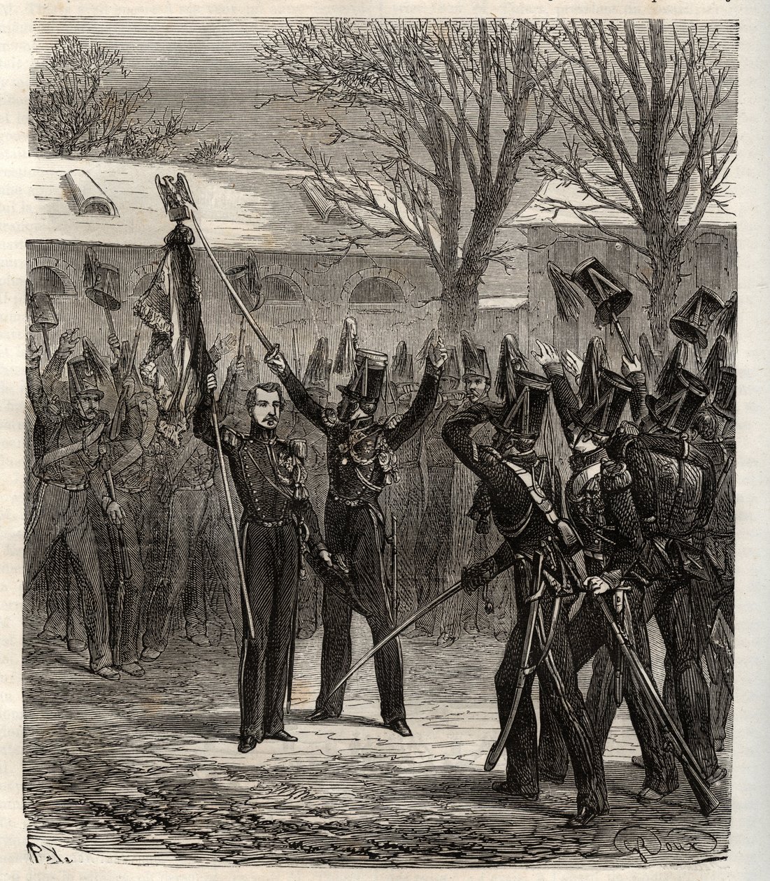 Konspirasjon av Strasbourg 1836 ledet av prins Louis Napoleon, fremtidige Napoleon III, mot juli-monarkiet - Konspirasjon av Strasbourg organisert av den fremtidige keiseren Napoleon III 1836 - mislykket forsøk på kupp organisert av Prins Louis Napoleon, f av French School