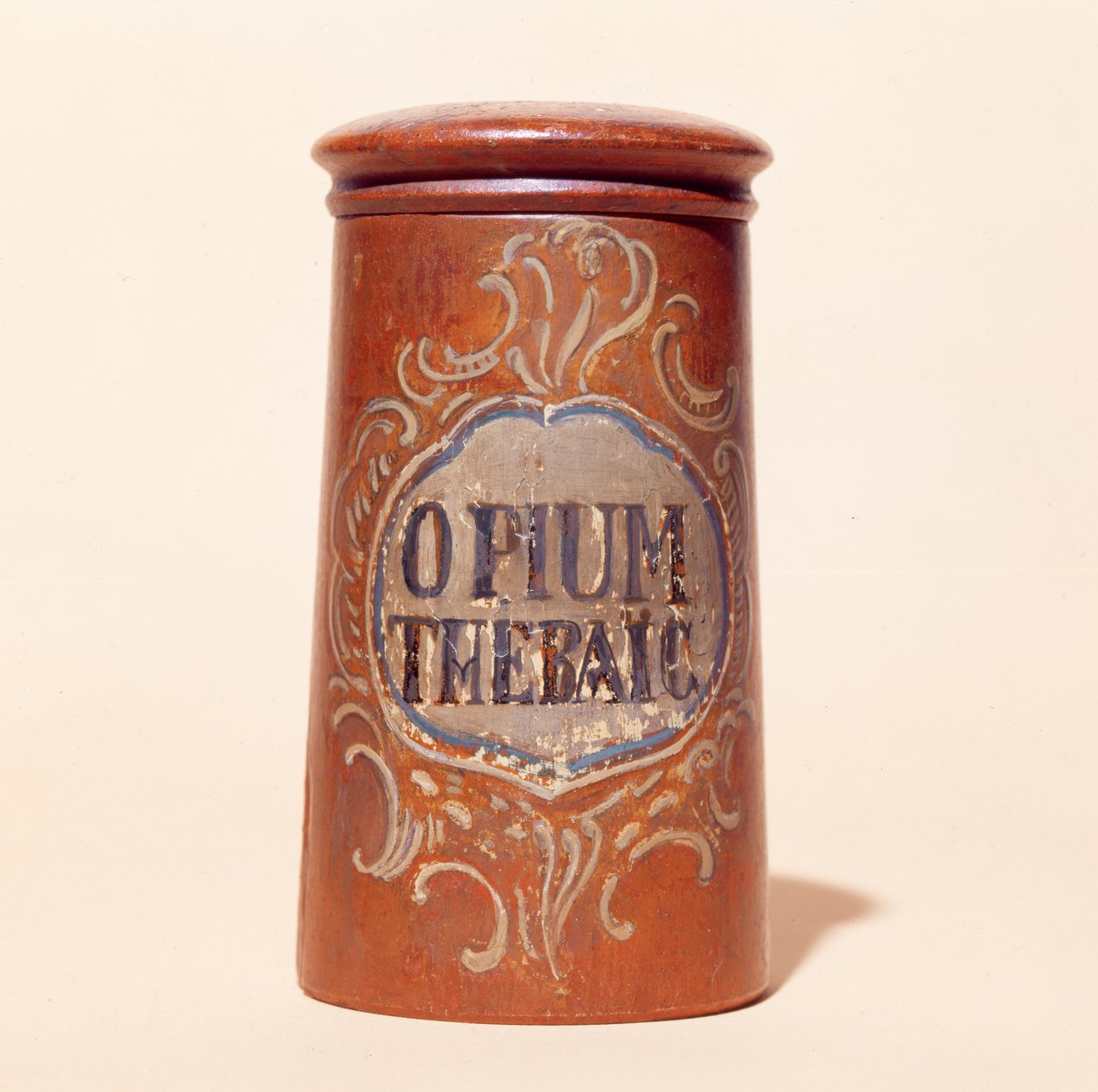 Beholder for Thebaic Opium (malt tre) av French School