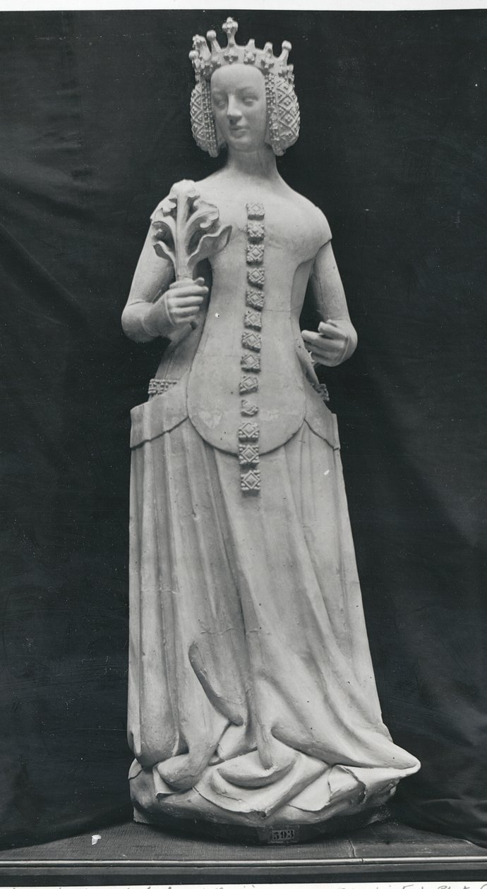 Kopi av en statue av Isabella av Bayern (1371-1435) av French School