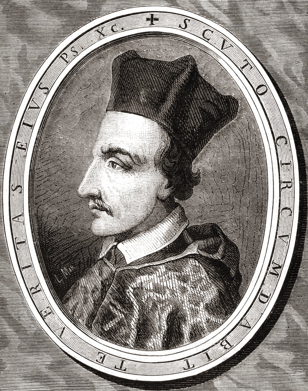 Cornelius Jansen, biskop av Ypres, gravert av Pannemaker etter Latenacci, fra 
