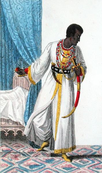 Kostyme for C. Kemble som Othello, i stykket av William Shakespeare (1564-1616) (litho) av French School