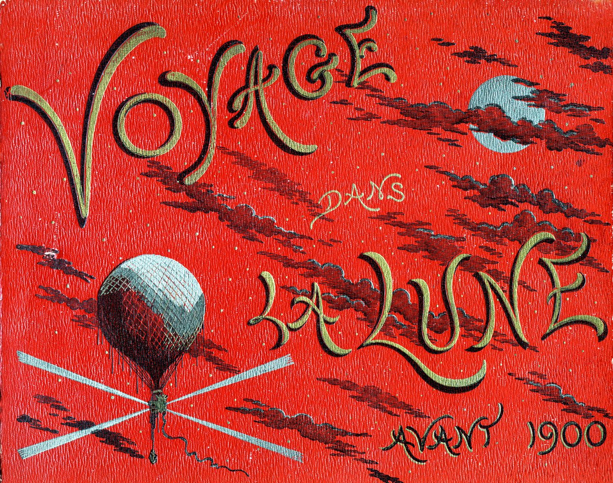 Omslag til boken "Voyage dans la lune avant 1900" av A. de Ville d