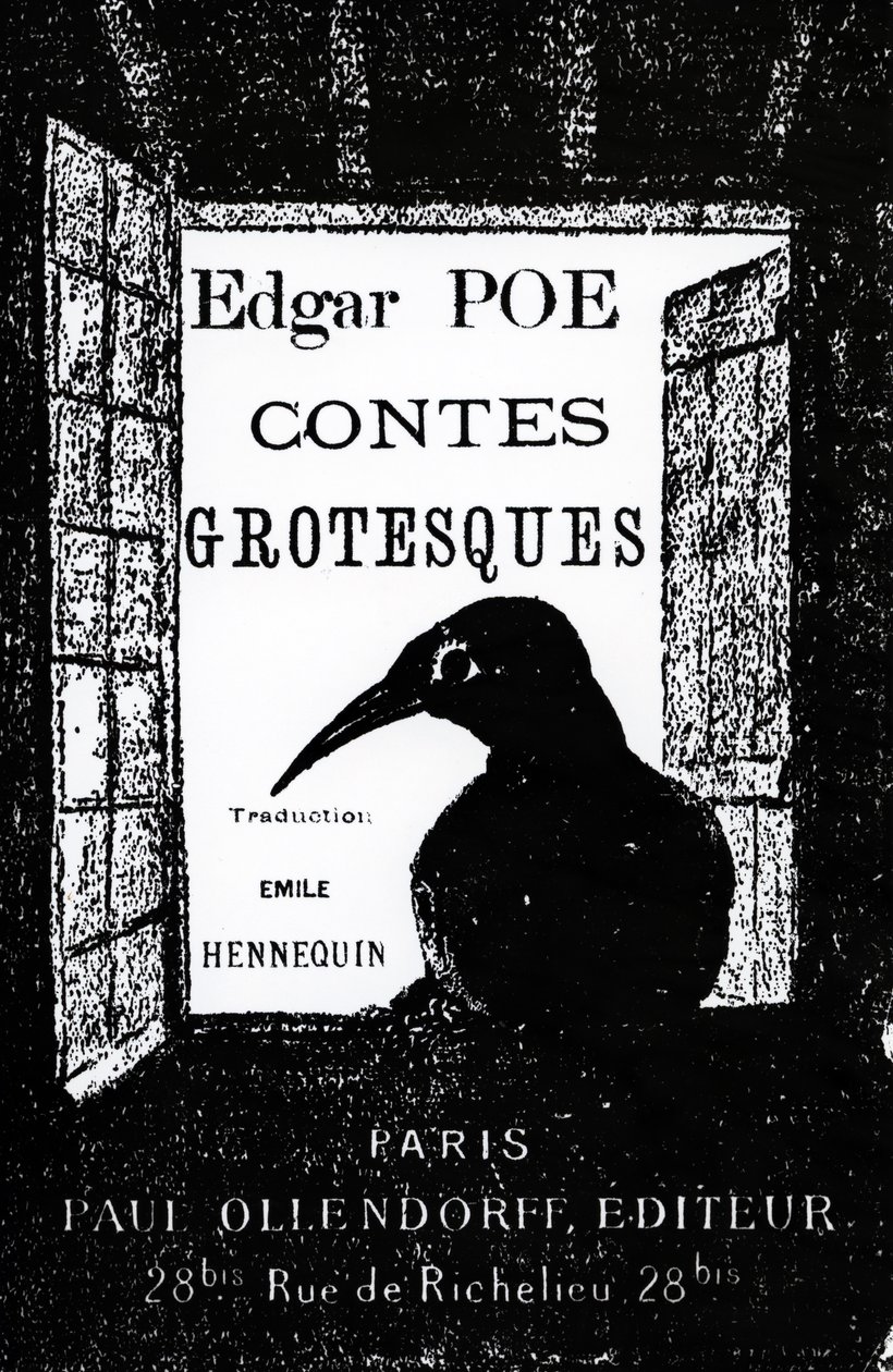Omslag til Contes Grotesques av Edgar Allan Poe, utgitt i 1882 av French School