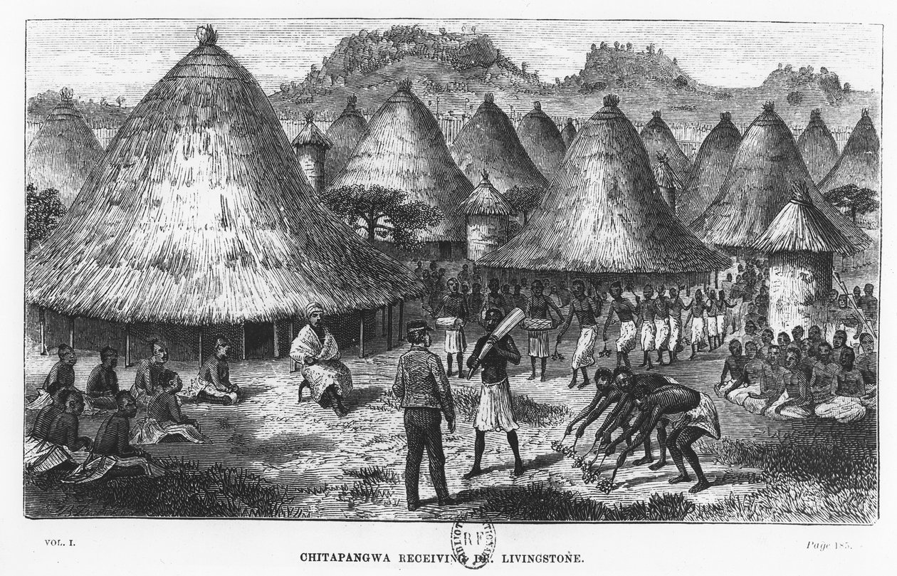 David Livingstone welcomed in a village in the Great Lakes region of Central Africa av French School
