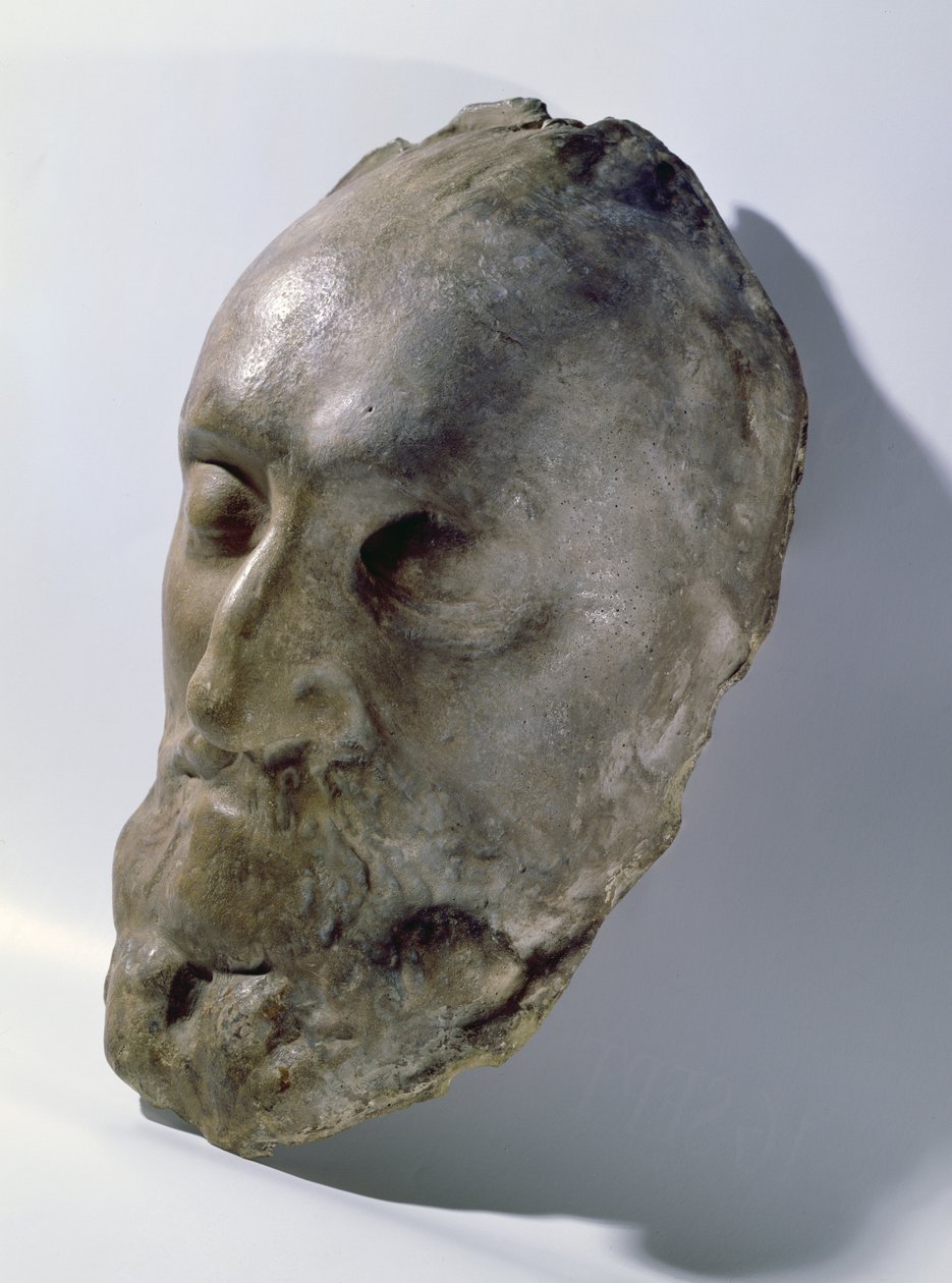Dødsmaske til Henri IV (1553-1610) Konge av Frankrike (voks) av French School