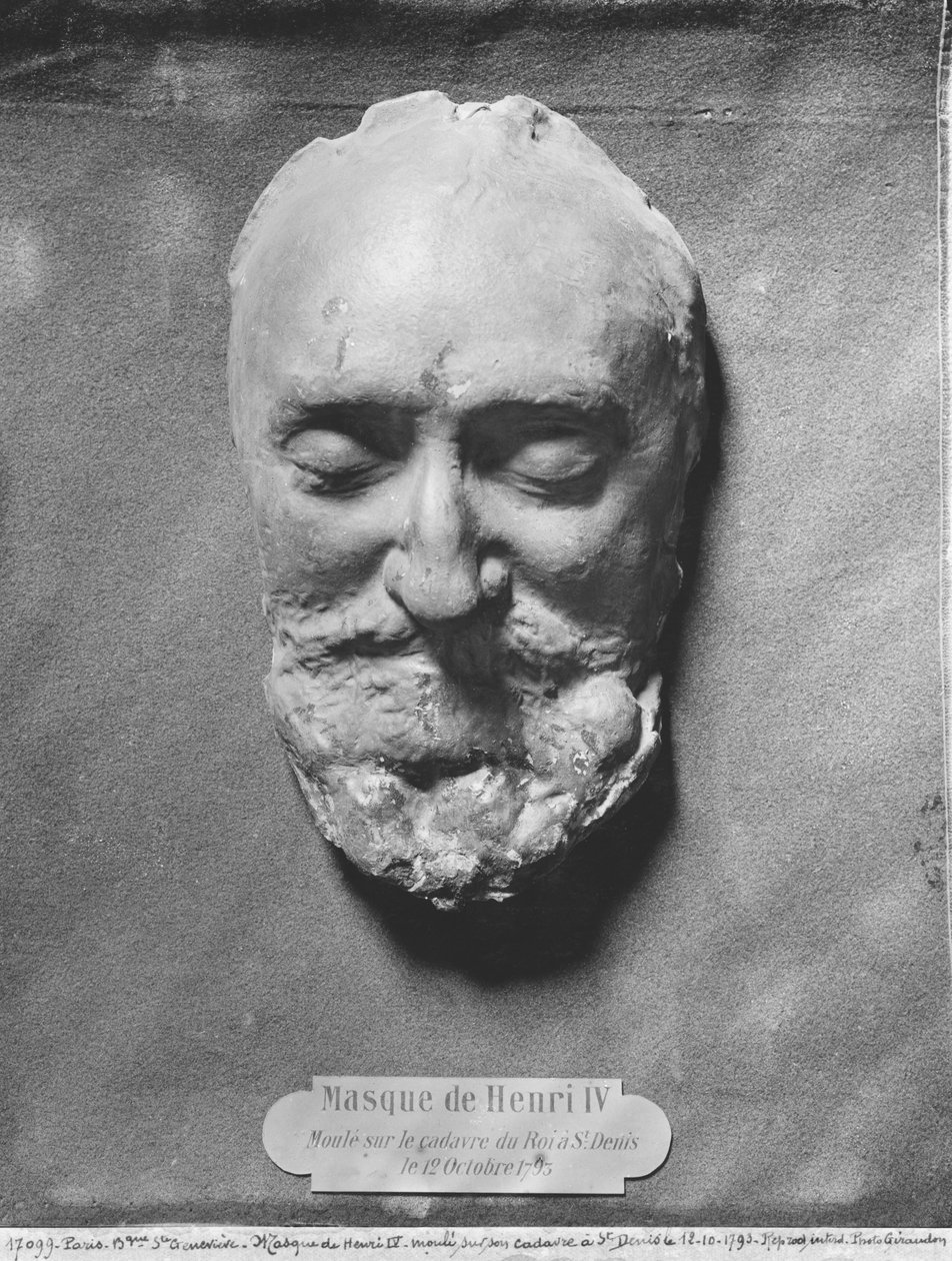 Dødsmaske til Henry IV av Frankrike, 1793 (gips) av French School