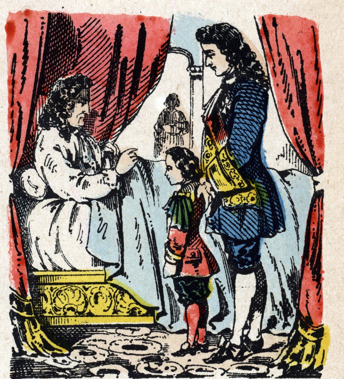 Ludvig XIVs død i Versailles 1. september av French School