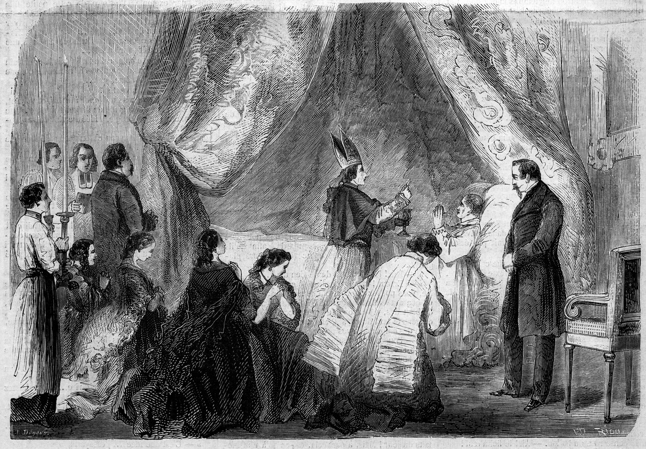 Death of Prince Jerome Bonaparte av French School