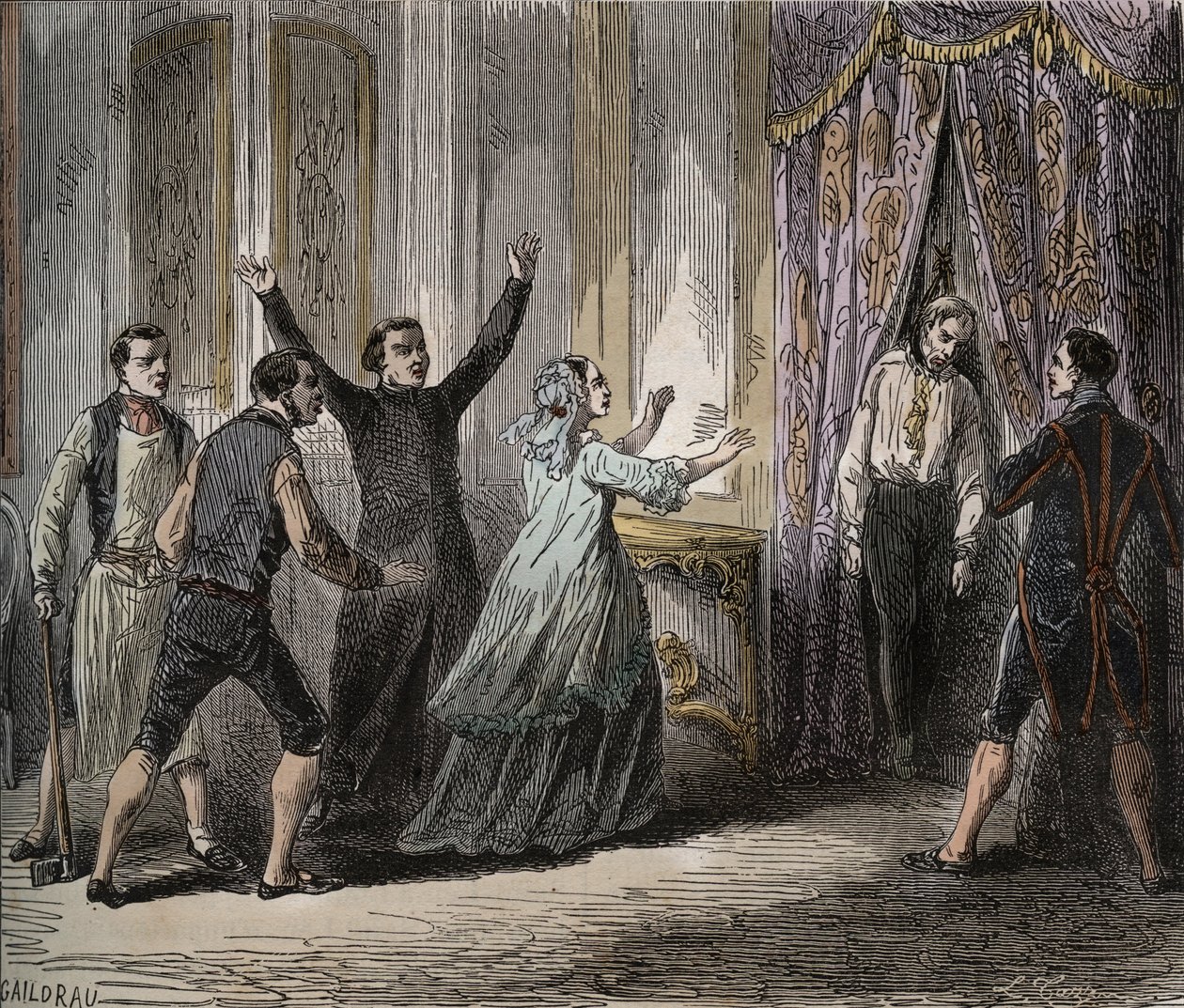 Louis Henri Joseph de Bourbons død, prinsen av Conde (Louis VI Henry av Bourbon Conde) - Prinsen av Condes død (Louis VI Henry av Bourbon Conde) av French School