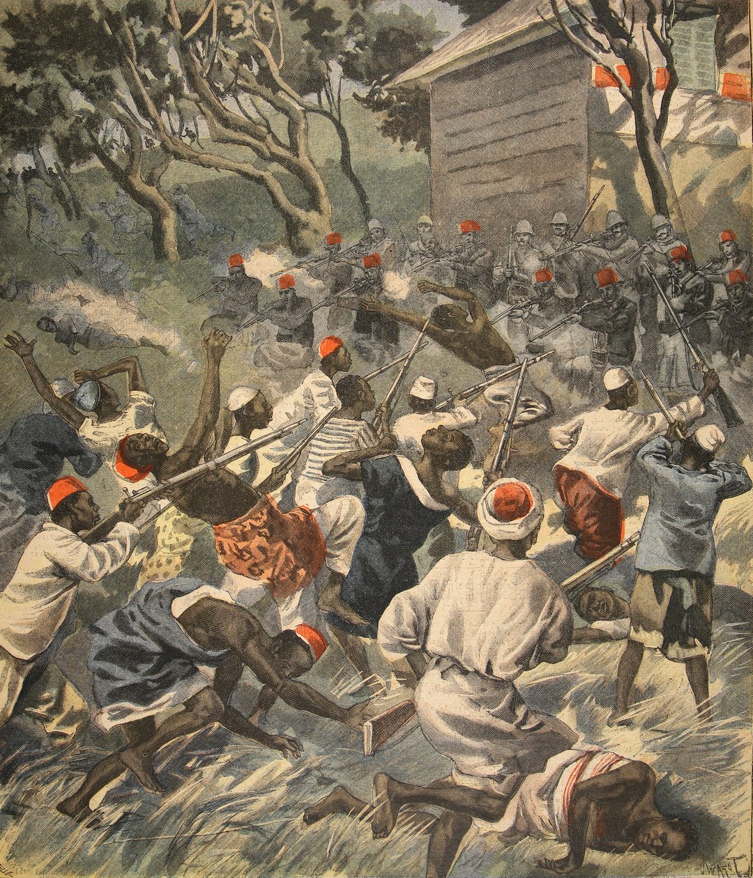 Beseire Sakalava-folket, Madagaskar, illustrasjon fra Le Petit Journal: Supplement illustre, 3. april 1898 av French School