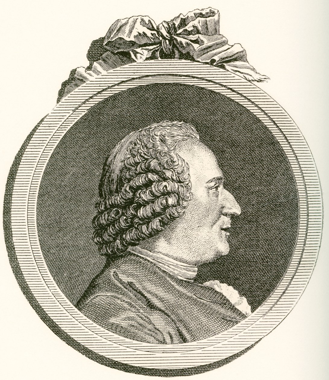 Denis Diderot, 1713 1784. Fransk filosof, kunstkritiker og forfatter. Fra Les Heures Libres utgitt 1908. av French School