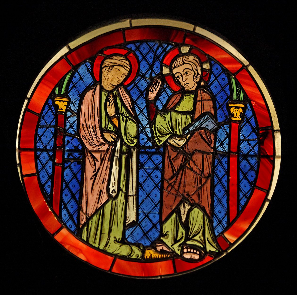 Viser Kristus med en kvinne, ex Ste Chapelle av French School