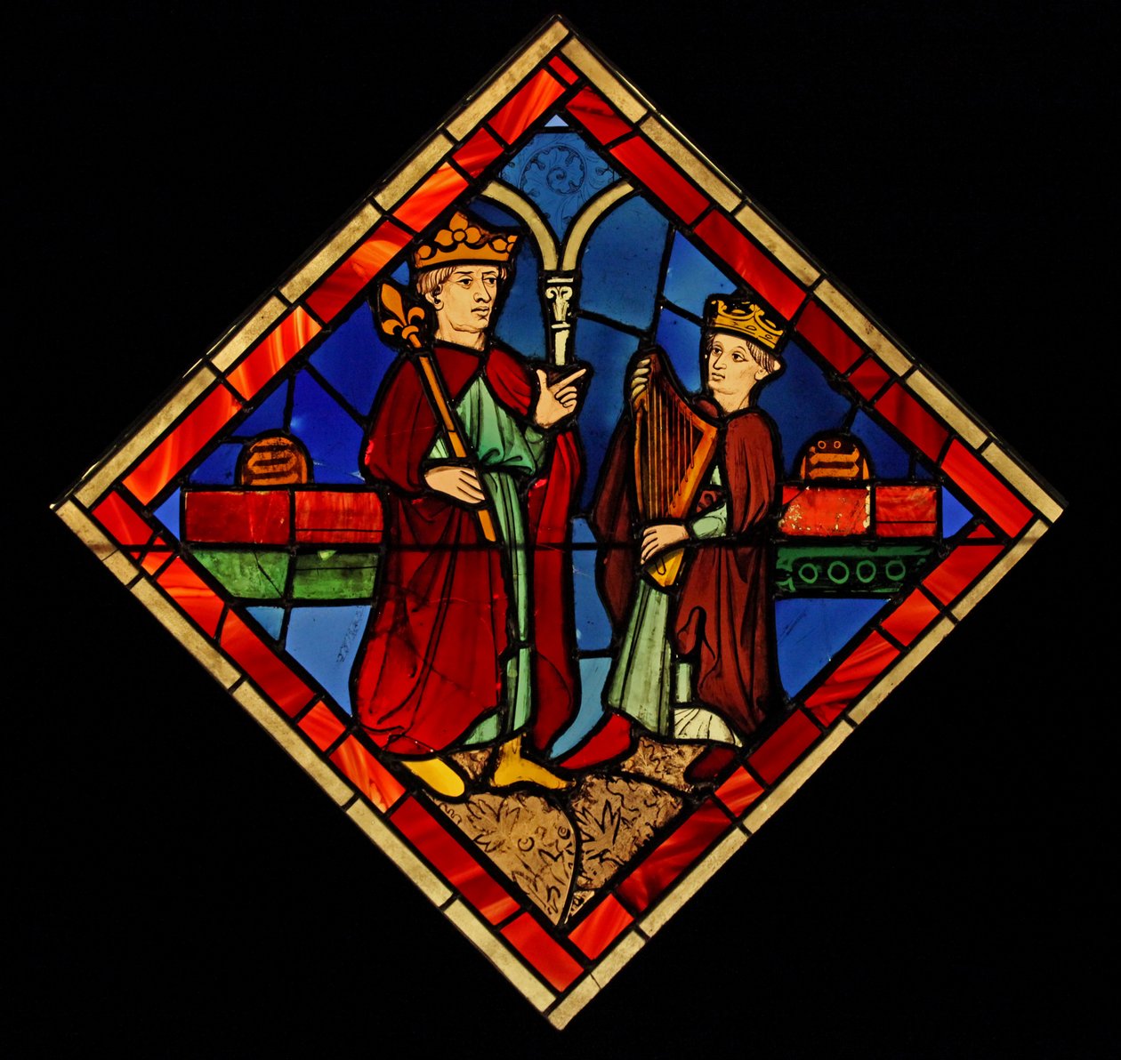 Viser David og Saul, ex Ste Chapelle, Bay B av French School