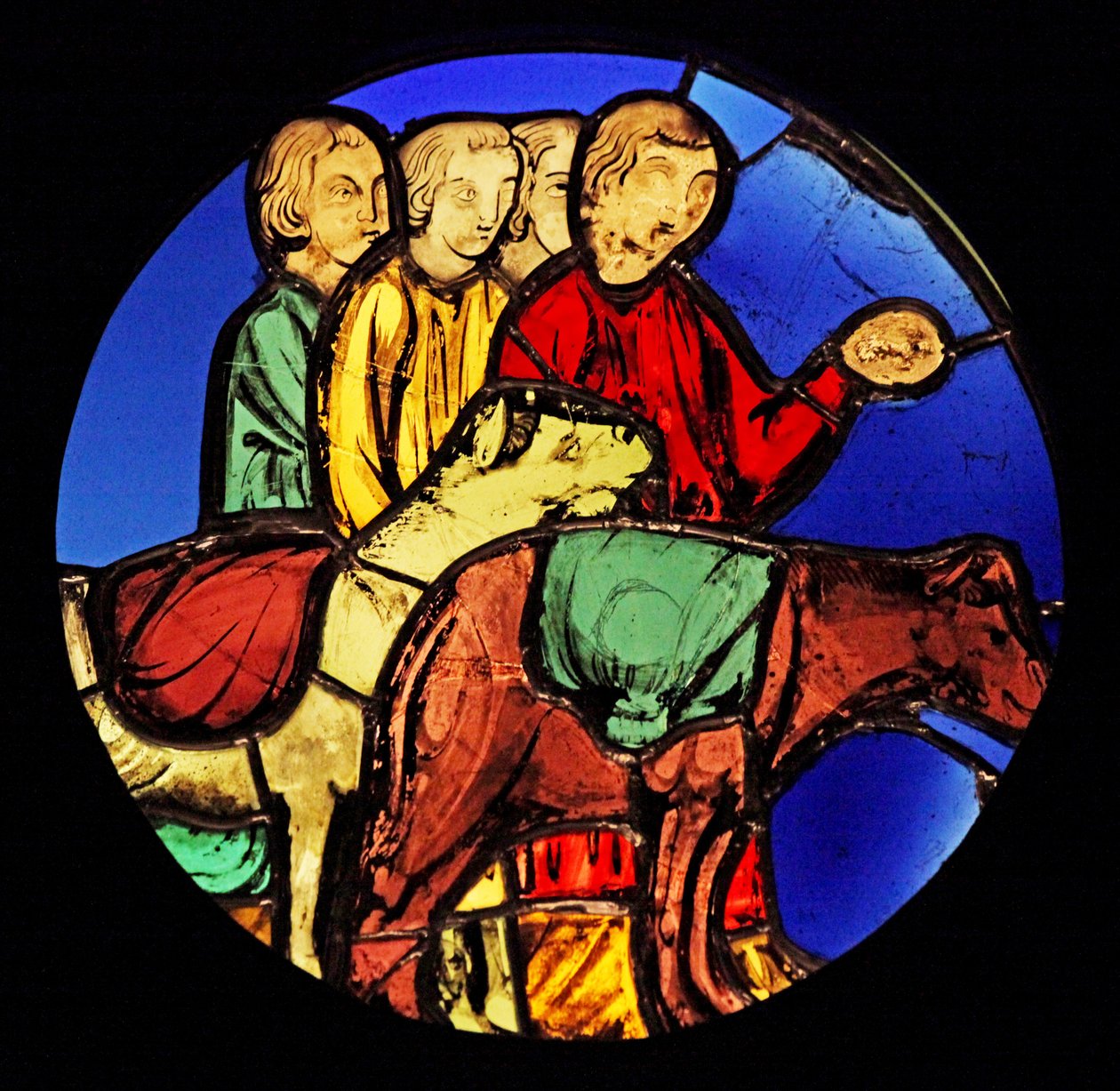 Viser Jakob og sønnene hans reiser til Egypt ex Ste Chapelle av French School