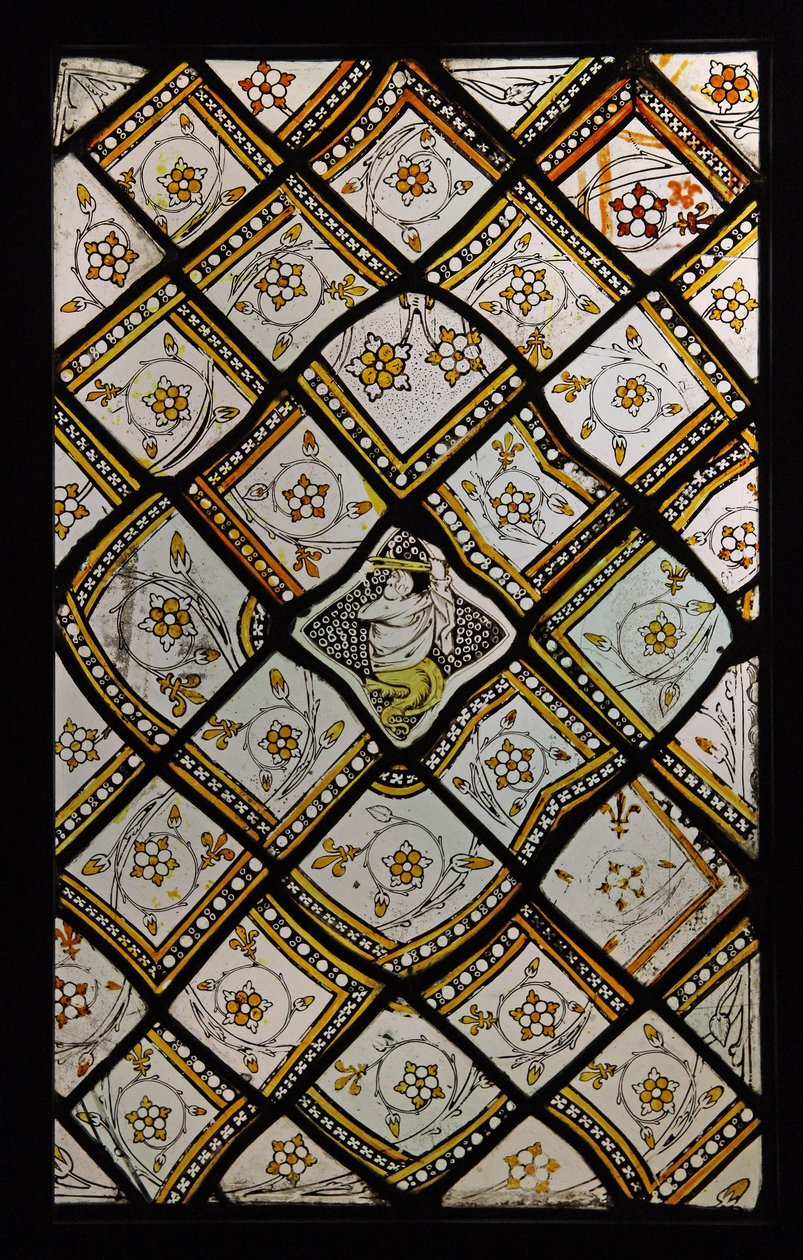 Viser et grisaille-panel, opprinnelig fra Abbey of St Denis av French School