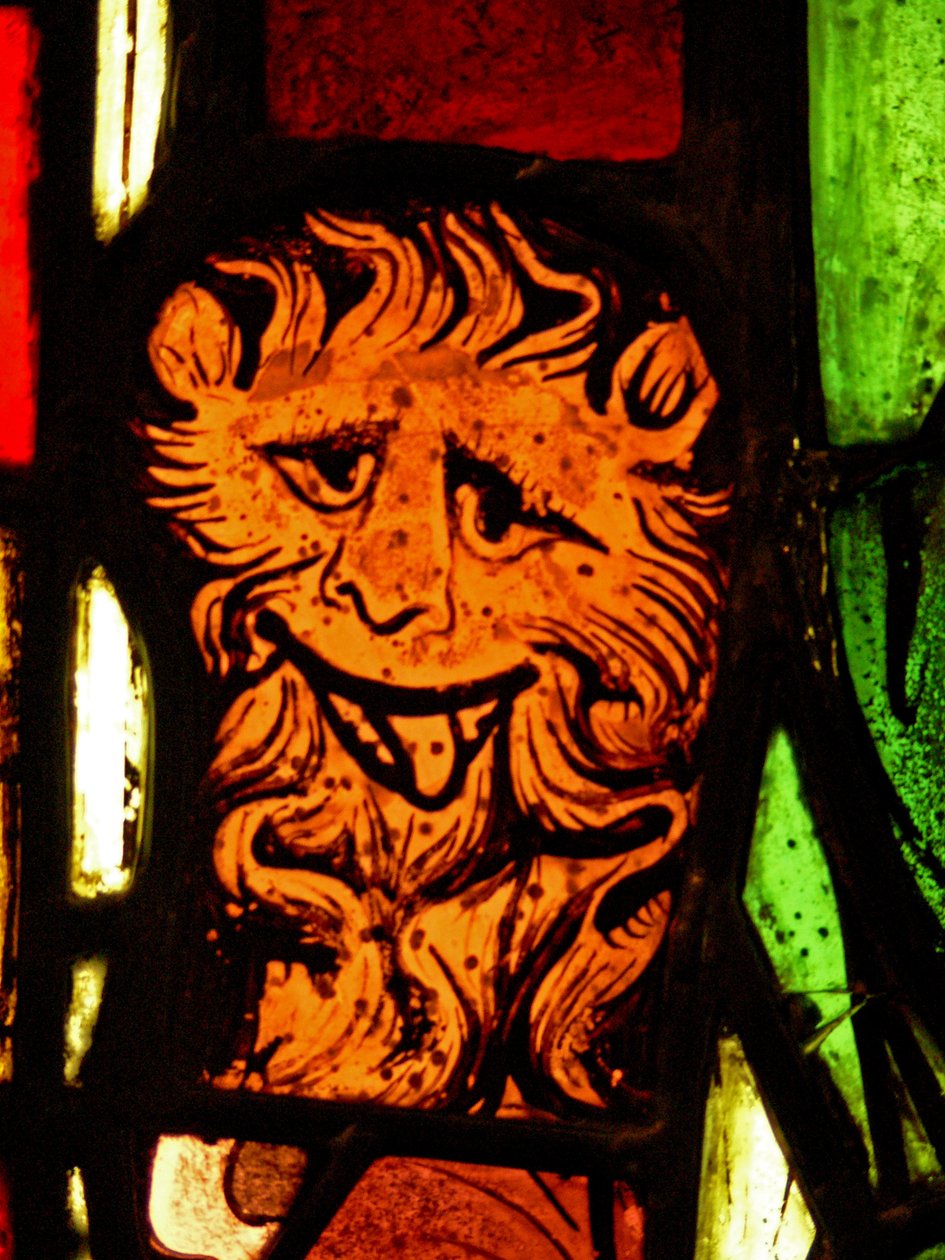 Viser en løve i St Peter-panelet: fra Chapelle du Chateau, Rouen? av French School