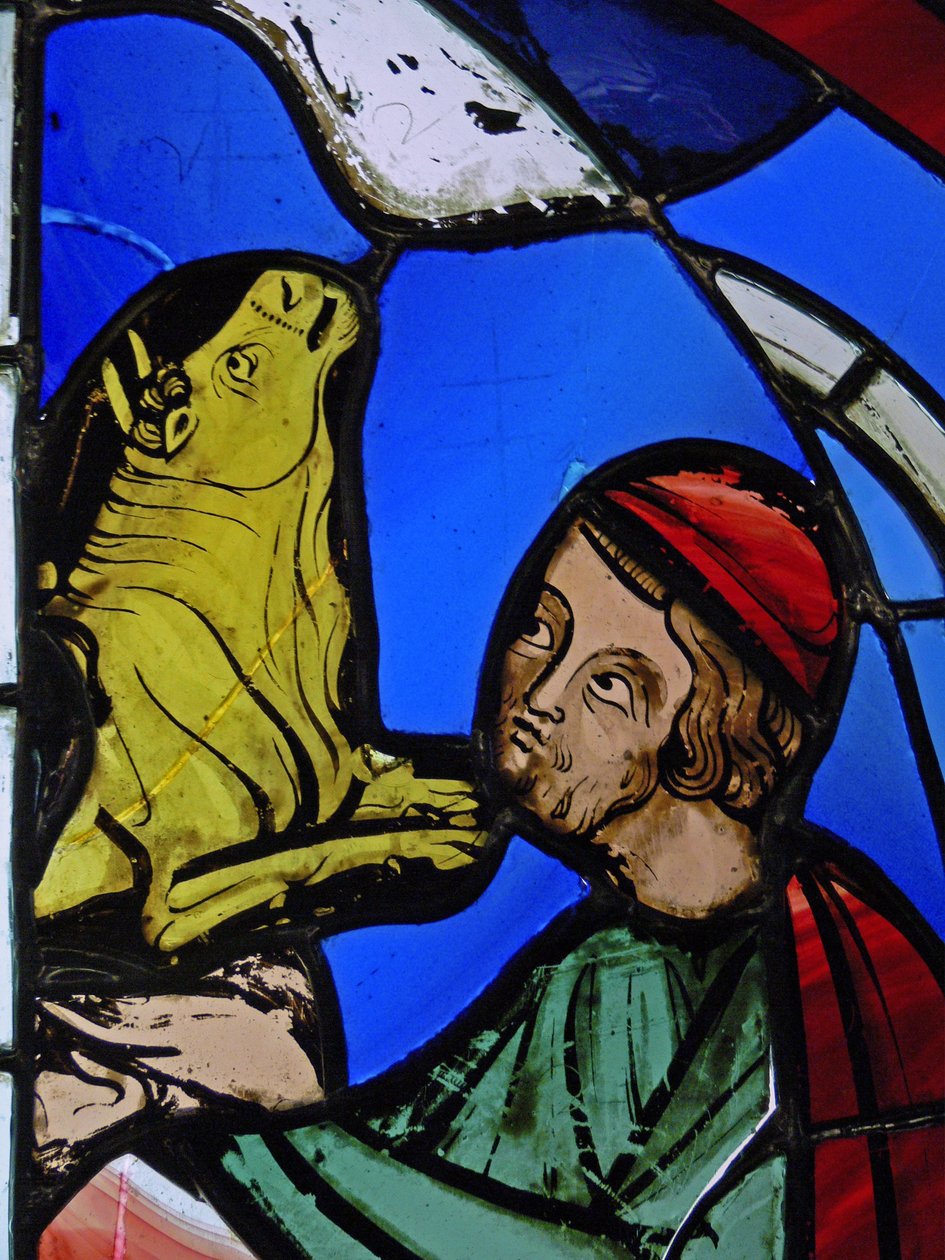 Viser detaljer fra Tilbe et idol, ex Ste Chapelle av French School