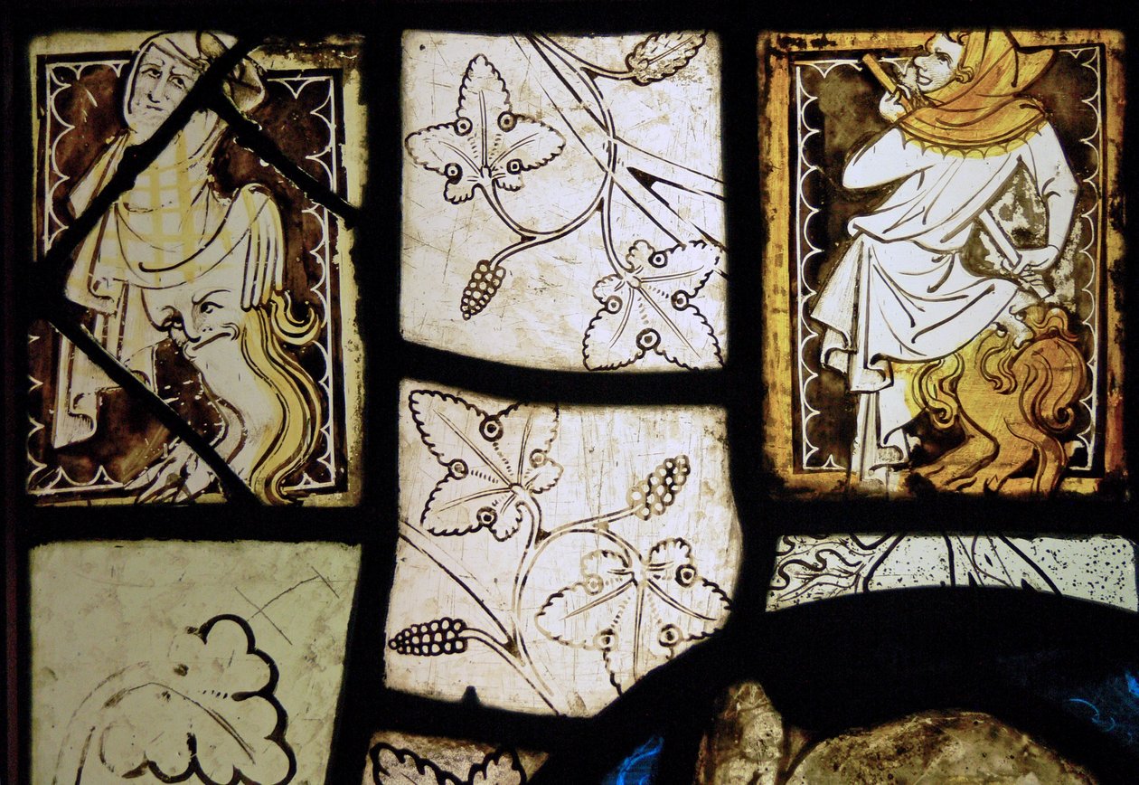 Fremstiller grisaille med grotesker; fra Normandie av French School