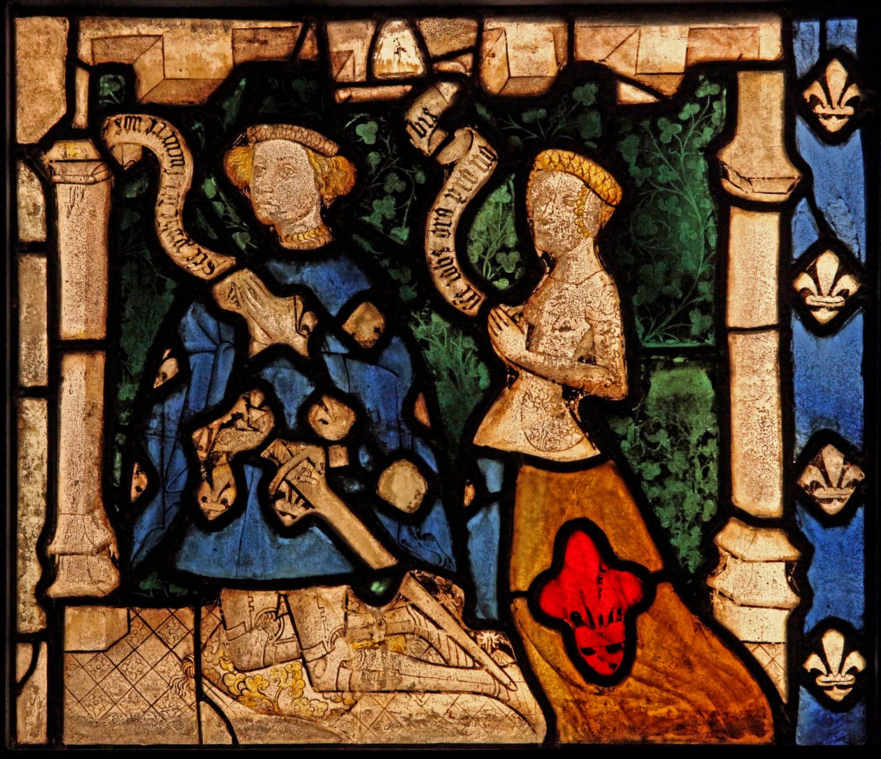 Viser to dører, opprinnelig fra Church of Betton, Bretagne av French School