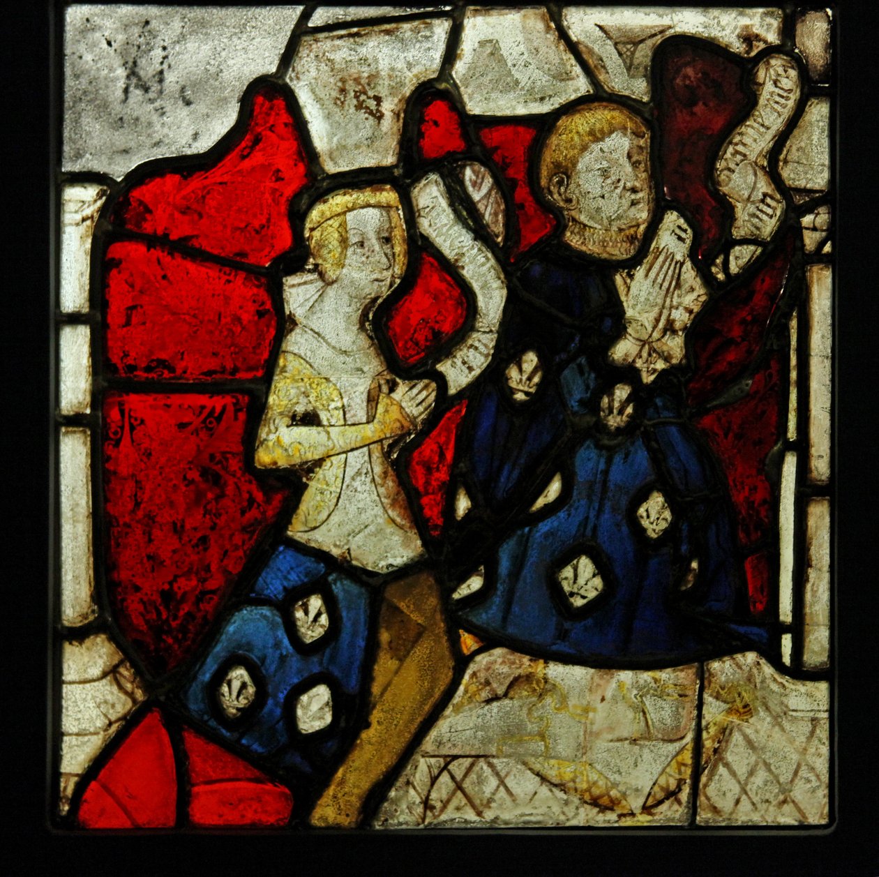 Viser to dører, opprinnelig fra Church of Betton, Bretagne av French School