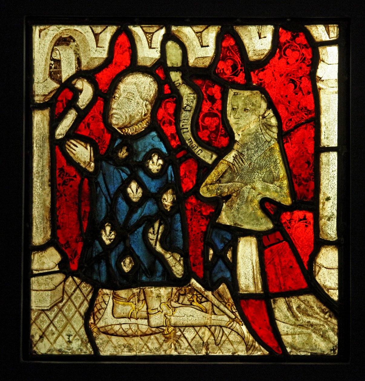 Viser to dører, opprinnelig fra Church of Betton, Bretagne av French School
