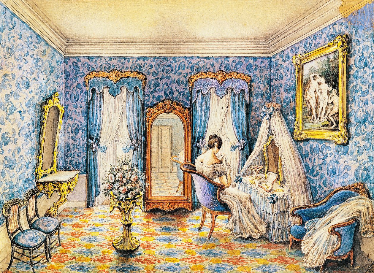 Design for boudoir av French School